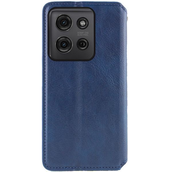 Шкіряний чохол-книжка GETMAN Cubic (PU) для ZTE Blade A55 4G Синій 358701 фото