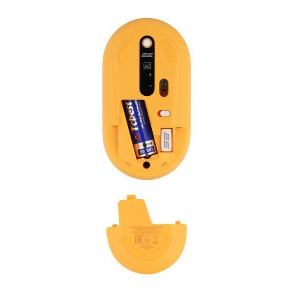 Миша 2E MF300 PETS:CATS&DOGS Silent WL BT, жовтий (2E-MF300WPETSYW) 362596 фото