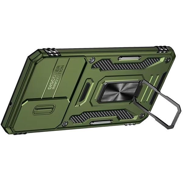 Ударостійкий чохол Camshield Army Ring для Samsung Galaxy S25 FE Оливковий / Army Green 404735 фото