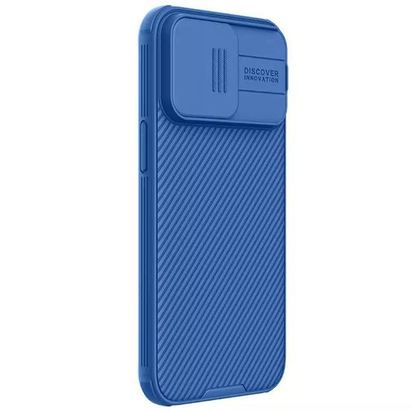 Карбонова накладка Nillkin CamShield Pro для Apple iPhone 15 Pro (6.1") Blue 361158 фото