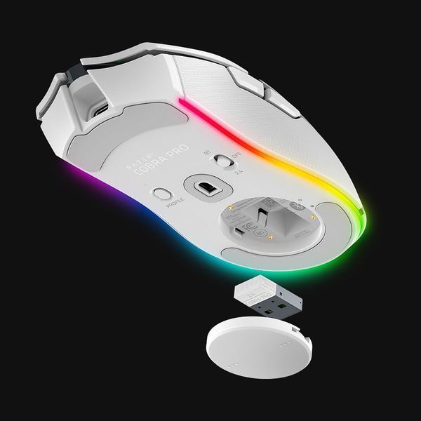 Миша Razer Cobra Pro, RGB, USB-A/WL/BT, білий (RZ01-04660200-R3G1) 375698 фото