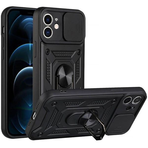 Чохол Ummi Camshield Serge Ring для Apple iPhone 11 (6.1") Чорний 390688 фото