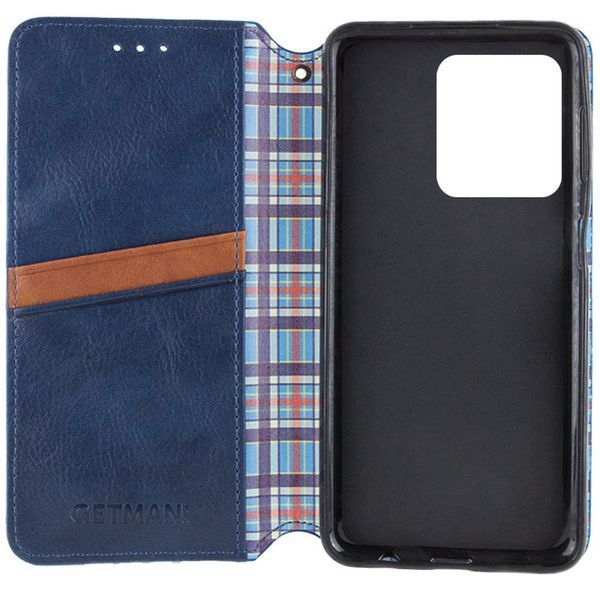 Шкіряний чохол-книжка GETMAN Cubic (PU) для ZTE Blade A55 4G Синій 358701 фото