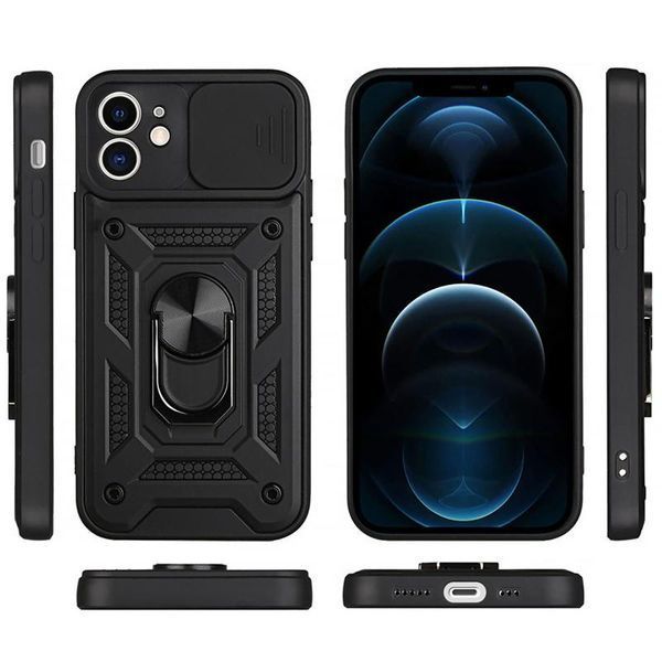 Чохол Ummi Camshield Serge Ring для Apple iPhone 11 (6.1") Чорний 390688 фото
