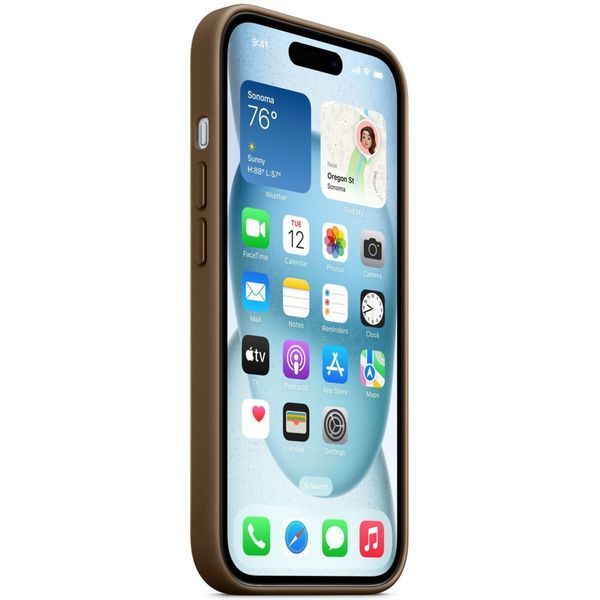 Чохол-накладка Apple iPhone 15 Plus Apple FineWoven Case with MagSafe Taupe 296174 фото