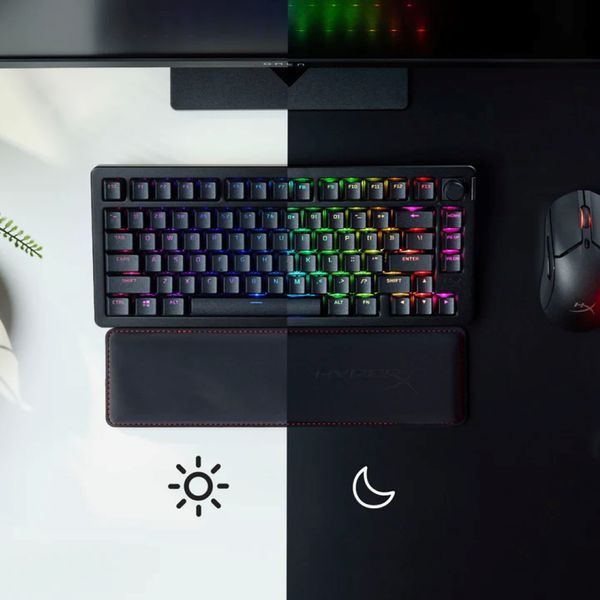 Клавіатура механічна HyperX Alloy Rise 75key, Red, USB-A/WL/BT, EN/UA, RGB, чорний (91Y91AA) 365949 фото