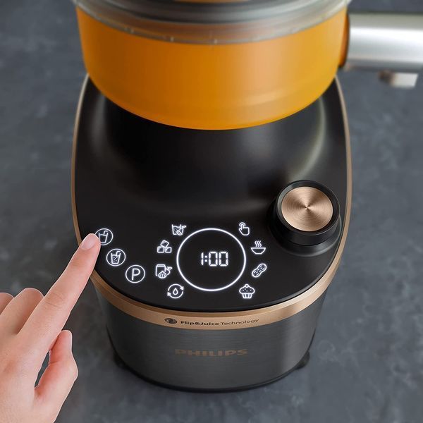 Блендер Philips стаціонарний Flip&Juice, 1500Вт, чаша-2000мл, мідно-чорний (HR3770/00) 370925 фото