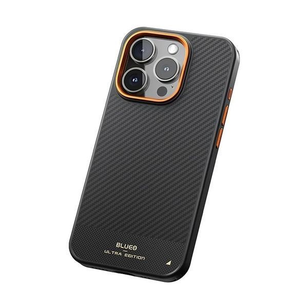 Чохол-накладка iPhone 15 Pro Blueo Dual Texture Aramid Fiber Case 600D Ultra Edition with MagSafe (B51DT-I15P) Orange 287367 фото