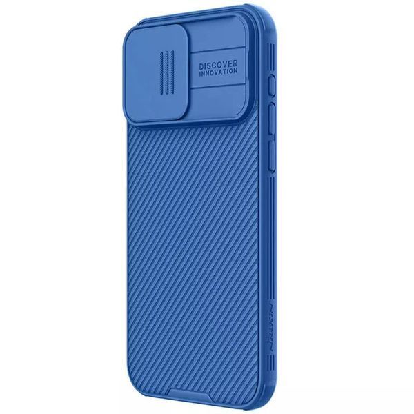 Карбонова накладка Nillkin CamShield Pro для Apple iPhone 15 Pro (6.1") Blue 361158 фото