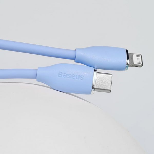 Кабель Baseus Jelly Liquid Silica Gel Fast Charging Data USB кабель Type-C to Lightning 20W 1.2m (CAGD020001) Black 255216 фото