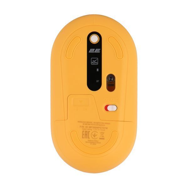 Миша 2E MF300 PETS:CATS&DOGS Silent WL BT, жовтий (2E-MF300WPETSYW) 362596 фото