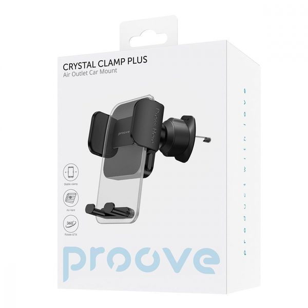 Автомобільний тримач Proove Crystal Clamp Plus Air Outlet Car Mount (CHCCP0000001) Black 287169 фото