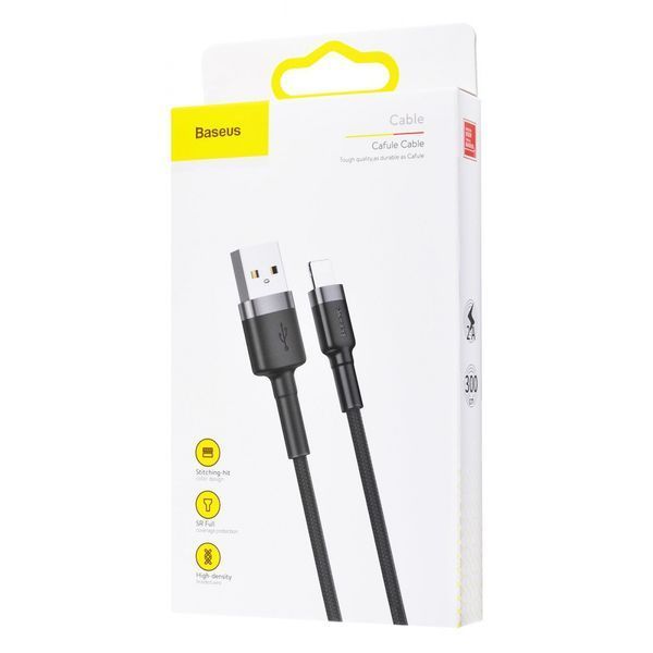 Кабель Baseus Cafule Lightning Cable 2A (3m) (CALKLF-R09) red 357456 фото