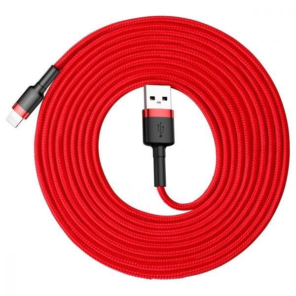 Кабель Baseus Cafule Lightning Cable 2A (3m) (CALKLF-R09) red 357456 фото