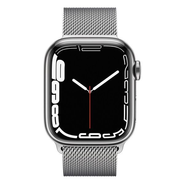 Смарт-годинник Apple Watch Series 7 GPS + LTE 41mm Silver Stainless Steel Case With Silver Milanese Loop MKHX3/MKHF3 262570 фото