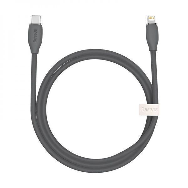 Кабель Baseus Jelly Liquid Silica Gel Fast Charging Data USB кабель Type-C to Lightning 20W 1.2m (CAGD020001) Black 255216 фото