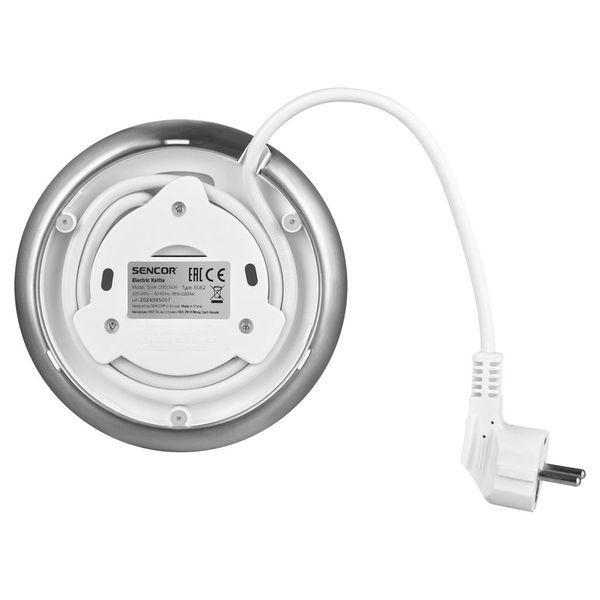 Електрочайник Sencor 1.7л, Strix, LED дисплей, подвійні стінки, сенс. керування, білий (SWK0950WH) 369047 фото