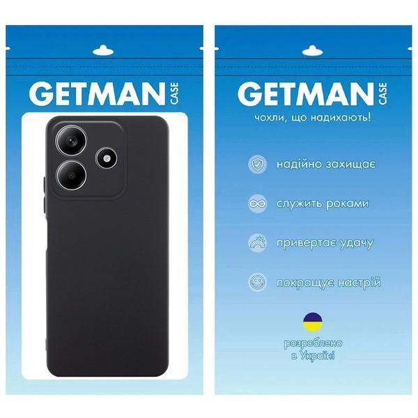Чохол TPU GETMAN Liquid Silk Full Camera для Xiaomi Redmi Note 14 5G Чорний / Black 357179 фото
