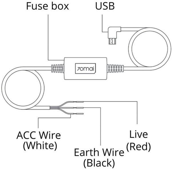 Кабель режиму паркування70Mai Hardware Kit (Midrive UP02) 320804 фото