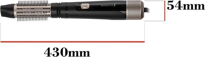 Фен-щітка Remington Blow Dry & Style Caring, 1000Вт, 2 режими, іоніз-я, хол. обдув, чохол, кераміка, чорно-золотий (AS7500) 367335 фото