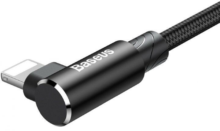 Кабель Baseus MVP Elbow Type USB кабель USB For IP 1.5A 2m (CALMVP-A01) Black 260051 фото