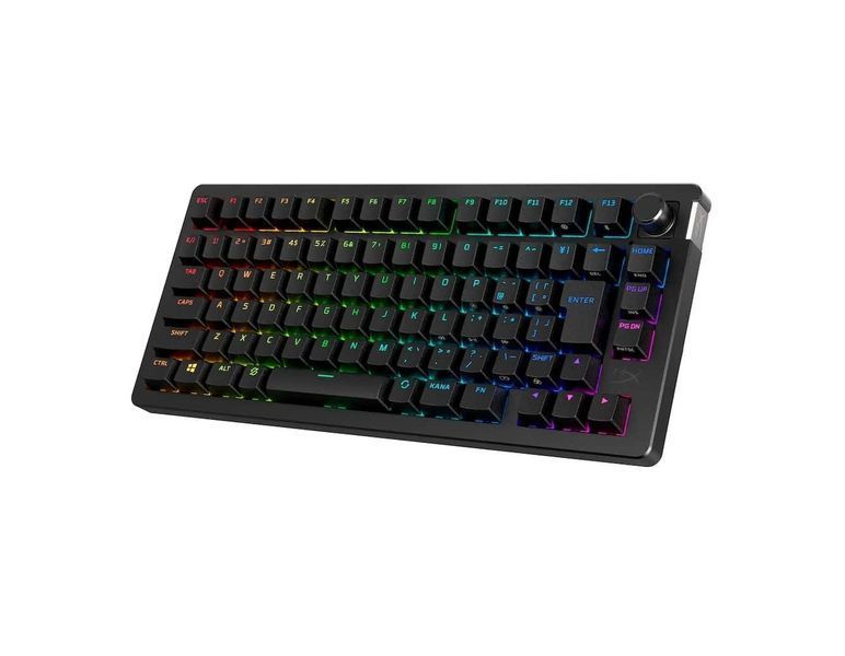 Клавіатура механічна HyperX Alloy Rise 75key, Red, USB-A/WL/BT, EN/UA, RGB, чорний (91Y91AA) 365949 фото