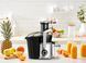 Соковитискач Tefal Nutri XXL відцентрований 1000Вт, чаша-0.8л, жмих-2.2л, жолоб на ціле яблуко, пластик/метал, чорний-нержавіюча сталь (ZE660D10) 369475 фото 10
