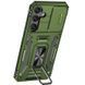 Ударостійкий чохол Camshield Army Ring для Samsung Galaxy S25 FE Оливковий / Army Green 404735 фото 3