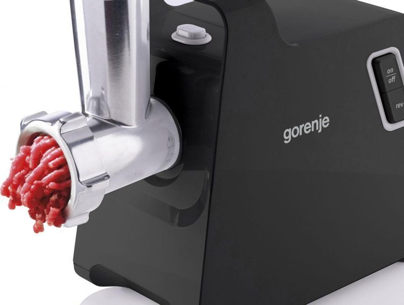 М'ясорубка Gorenje, 1700Вт, 2,3кг/хв, 2 решітки, пластик/метал, чорний (MG1701SB) 370104 фото
