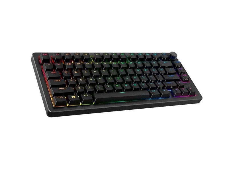 Клавіатура механічна HyperX Alloy Rise 75key, Red, USB-A/WL/BT, EN/UA, RGB, чорний (91Y91AA) 365949 фото