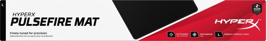 Ігрова поверхня HyperX Pulsefire Mat, L (450x400x3мм), чорний (4Z7X4AA) 365832 фото