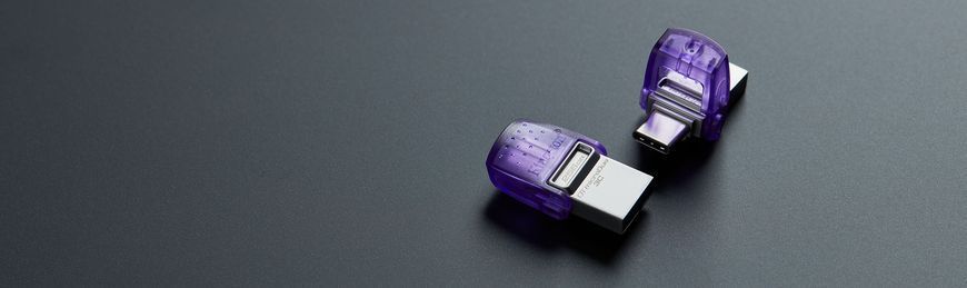 Накопичувач Kingston 128GB USB 3.2 Type-A Gen1 + Type-C DT microDuo 3C R200MB/s (DTDUO3CG3/128GB) 375577 фото