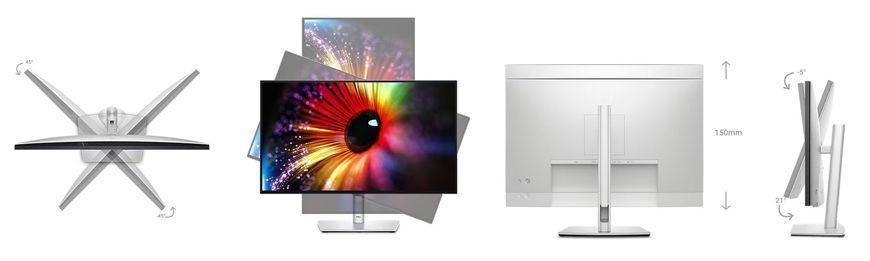 Монітор DELL 27" U2724D HDMI, DP, USB, Audio, IPS, 2560x1440, 120Hz, sRGB 100%, Pivot 364522 фото