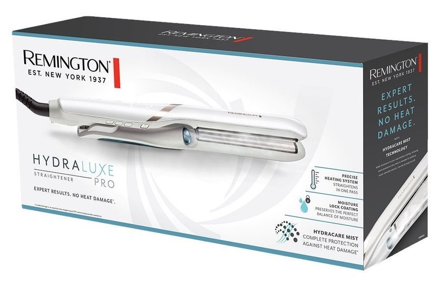Випрямляч Remington Hydraluxe Pro, 56Вт, темп.режимів-5, 150-230С, дисплей, кераміка, білий (S9001) 372304 фото