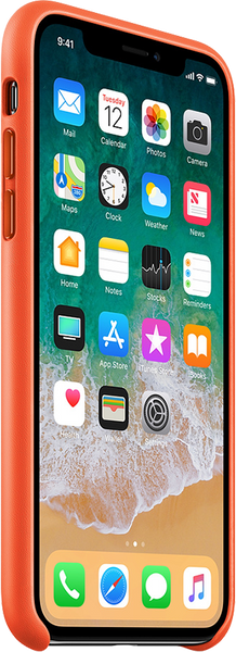 Чохол-накладка iPhone Х Original Leather case MRGK2 Bright Orange 122441 фото