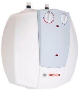 Водонагрівач електр. BOSCH компакт Tronic 2000 T Mini, 10л, 1,5кВт, монтаж під мийкою, мех. кер-ння, B, білий (7736504743) 365243 фото