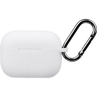 Чохол для навушників Silicon Case Airpods Pro карабин рифленый White 195581 фото
