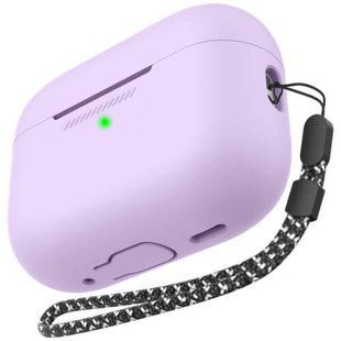 Чохол для навушників AirPods Pro 2 AhaStyle Silicone Case with strap (X003E43NBX) Lavender 270747 фото