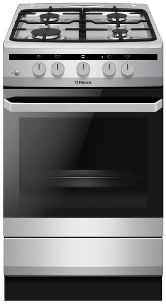 Плита Hansa газова, 60л, 50x60см, чавун, нерж (FCGX53021) 375563 фото