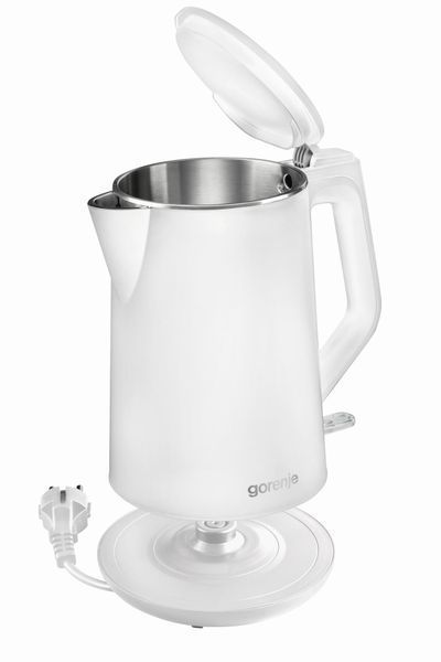 Електрочайник Gorenje 1.5л, пластик, білий матовий (K15DWW) 372073 фото
