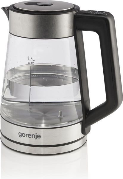 Електрочайник Gorenje 1.7л, 2,200 Вт, скло, нерж (K17TRG) 370131 фото