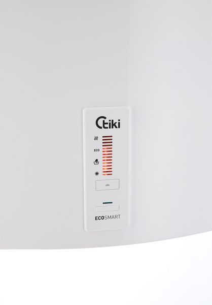 Водонагрівач електр. TIKI слім SuperESD, 100л, 2кВт, сухий тен, вертикальний монтаж, електр. кер-ння, C, білий, 700095 375045 фото