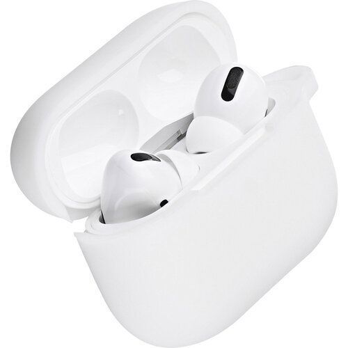 Чохол для навушників Silicon Case Airpods Pro карабин рифленый White 195581 фото