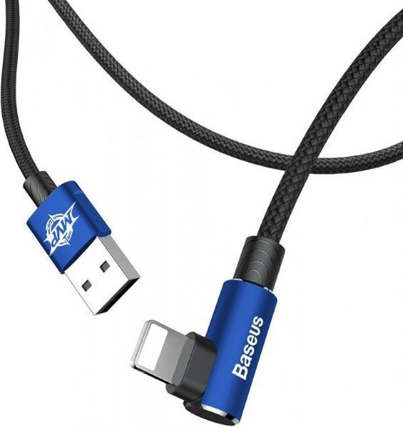 Кабель Baseus MVP Elbow Type USB кабель USB For IP 1.5A 2m (CALMVP-A03) Blue 260052 фото