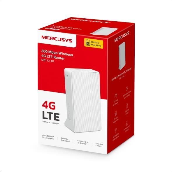Мобільний бездротовий 4G-маршрутизатор, MB112-4G MERCUSYS 400508 фото