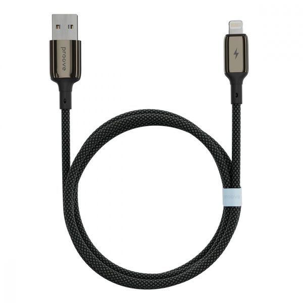 Кабель Proove Dense Metal Lightning 2.4A (1m) (CCDM20001101) Black 286723 фото