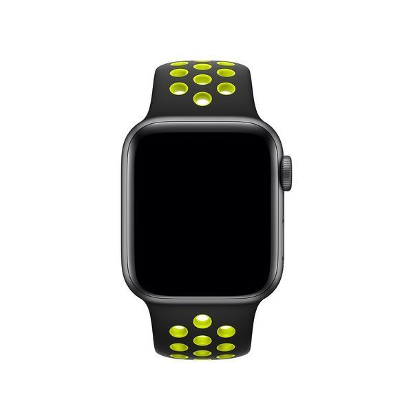 Ремінець Apple Watch Nike Sport Band 40mm/38mm Black/Volt (MTMN2) 265187 фото