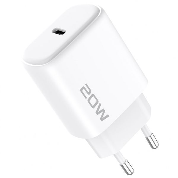 Зарядний Пристрій Proove Silicone Power 2 20W (Type-C) + Cable Type-C to Lightning (1m) (WCSP22010001) black 380658 фото