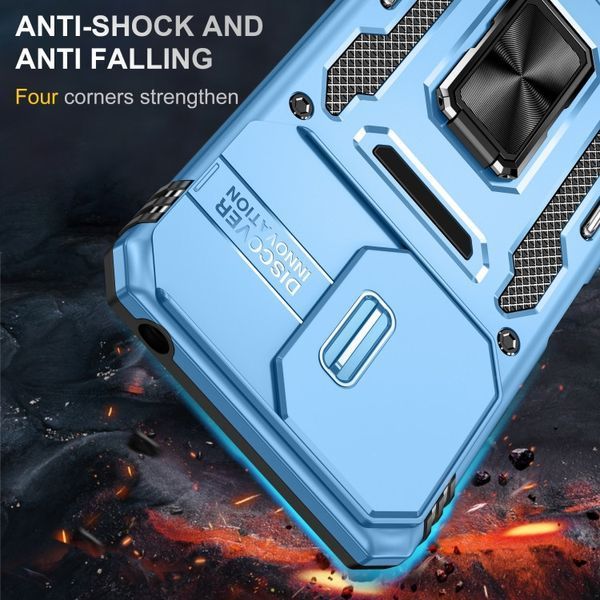 Ударостійкий чохол Camshield Army Ring для Xiaomi Redmi 13C / Poco C65 Блакитний / Light Blue 315906 фото