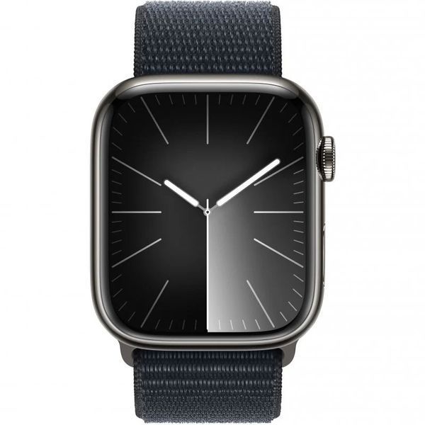 Смарт-годинник Apple Watch Series 9 GPS + LTE 45mm Graphite Stainless Steel Case With Midnight Sport Loop MRQN3/MT593 286228 фото